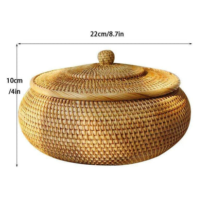Elegant Handwoven Rattan Storage Chest - Stylish Organizer for Any Room - Très Elite