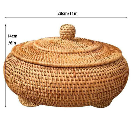 Elegant Handwoven Rattan Storage Chest - Stylish Organizer for Any Room - Très Elite