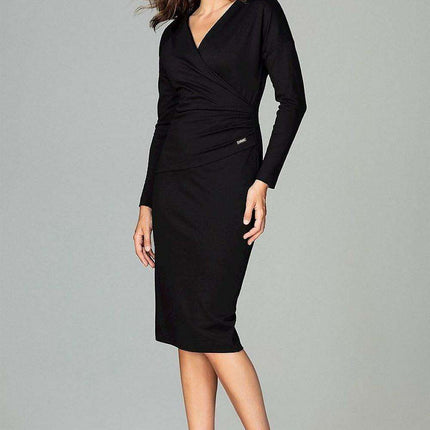 Elegant Heart-Cut Midi Dress - Très Elite