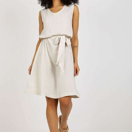 Elegant Heart Neckline Belted Summer Dress For Women - Très Elite
