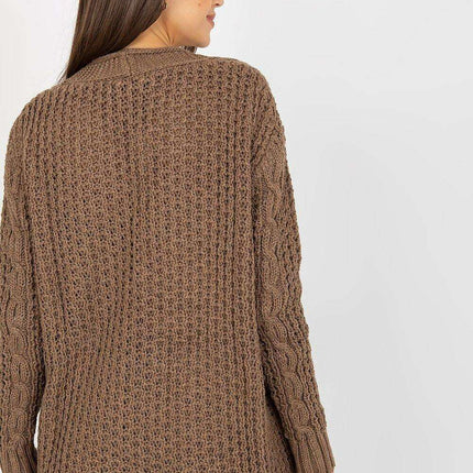 Elegant Heart Neckline Button Up Sweater Parisian Style - Très Elite