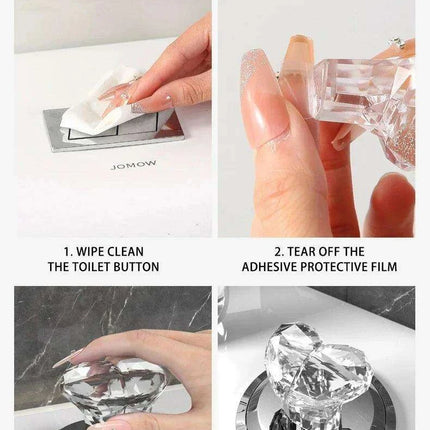 Elegant Heart-Shaped Flush Button - A Touch of Style for Your Bathroom - Très Elite