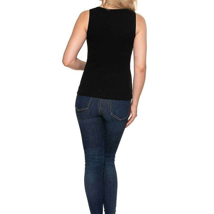 Elegant Heart-Shaped Neckline Ribbed Cotton Top - A Must-Have for Every Fashionista - Très Elite