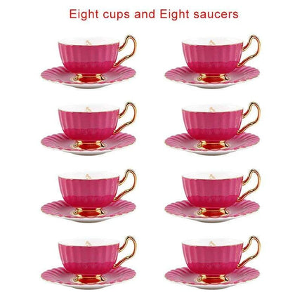 Elegant Heritage: Exquisite Bone China Tea and Coffee Set with 24K Gold Accents - Très Elite