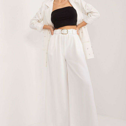 Elegant High-Waisted Palazzo Trousers for Women Office Wear