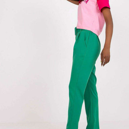 Elegant High Waisted Pants With Chic Belt And Pockets - Très Elite