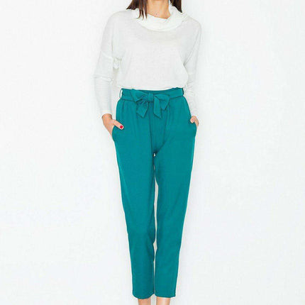 Elegant High-Waisted Trousers by Figl - Très Elite