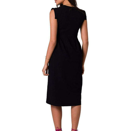 Elegant Holiday Midi Dress with Elevated Waistline - Très Elite