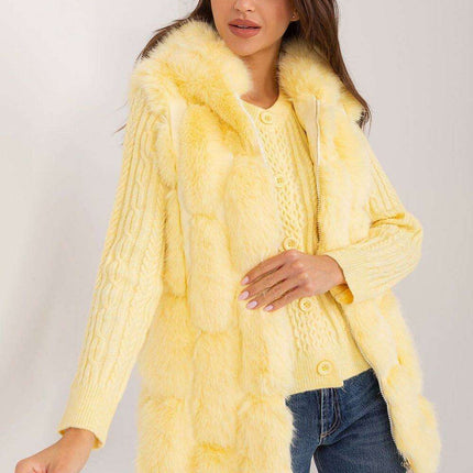 Elegant Hooded Faux Fur Vest for Stylish Warmth