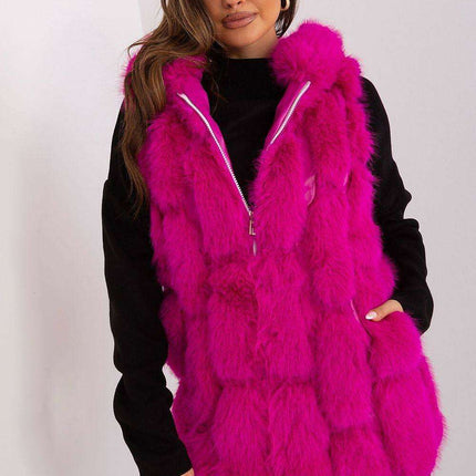 Elegant Hooded Faux Fur Vest for Stylish Warmth - Très Elite