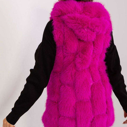 Elegant Hooded Faux Fur Vest for Stylish Warmth - Très Elite