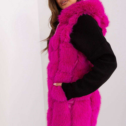 Elegant Hooded Faux Fur Vest for Stylish Warmth - Très Elite