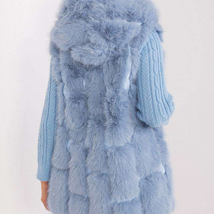 Elegant Hooded Faux Fur Vest for Stylish Warmth - Très Elite