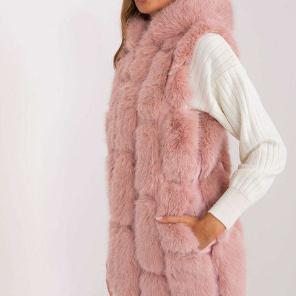 Elegant Hooded Faux Fur Vest for Stylish Warmth - Très Elite
