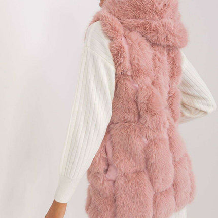 Elegant Hooded Faux Fur Vest for Stylish Warmth - Très Elite