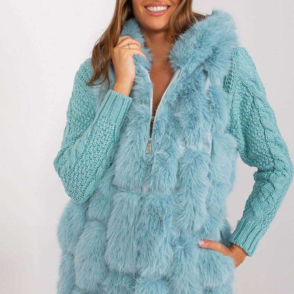 Elegant Hooded Faux Fur Vest for Stylish Warmth