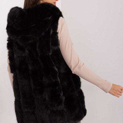 Elegant Hooded Faux Fur Vest for Stylish Warmth - Très Elite