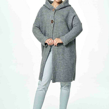 Elegant Hooded Knitted Cardigan for Ultimate Comfort - Très Elite