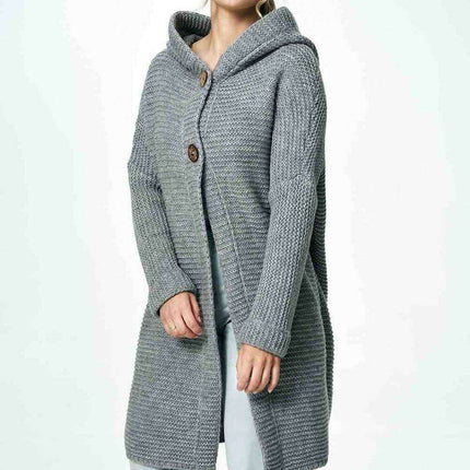 Elegant Hooded Knitted Cardigan for Ultimate Comfort - Très Elite