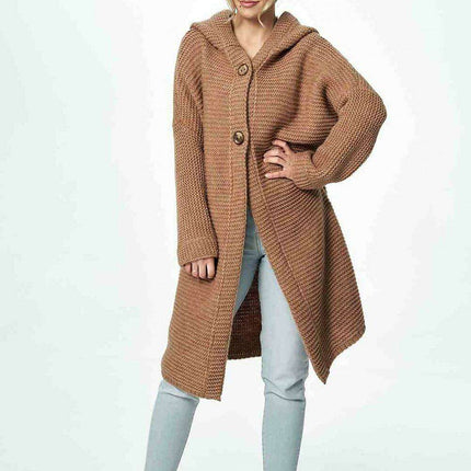Elegant Hooded Knitted Cardigan for Ultimate Comfort - Très Elite