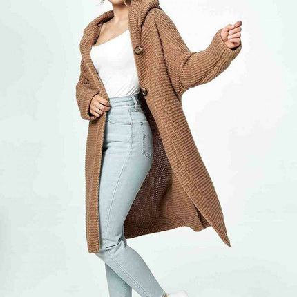 Elegant Hooded Knitted Cardigan for Ultimate Comfort - Très Elite