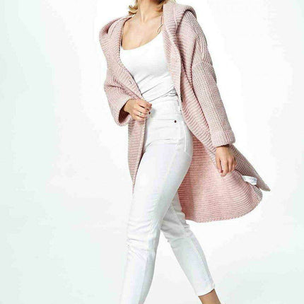 Elegant Hooded Knitted Cardigan for Ultimate Comfort - Très Elite
