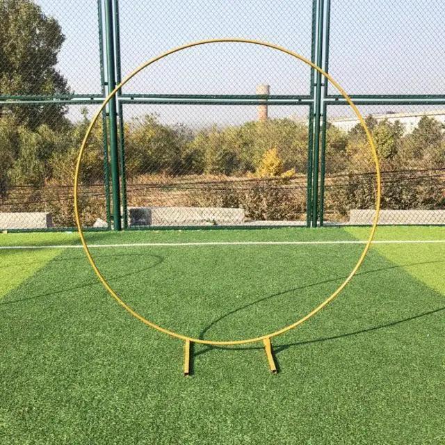 Elegant Iron Circle Wedding Arch: Transform Your Wedding Venue into a Fairytale Setting
