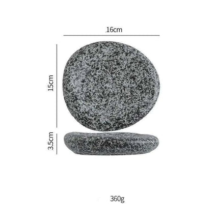 Elegant Irregular Japanese Ceramic Plate Set - Redefine Your Dining Experience - Très Elite