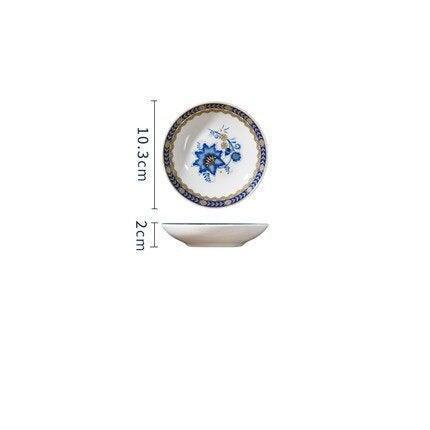 Elegant Italian Blue and White Floral Fine China Dining Set - Très Elite