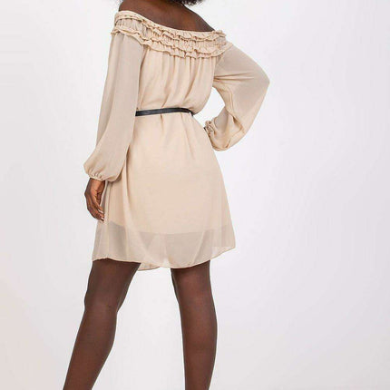 Elegant Italian Fashion Belted Day Dress Timeless Style - Très Elite