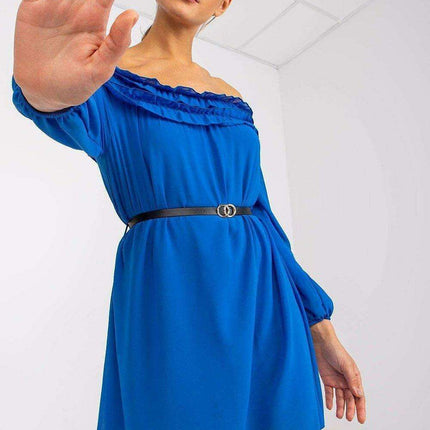 Elegant Italian Fashion Belted Day Dress Timeless Style - Très Elite