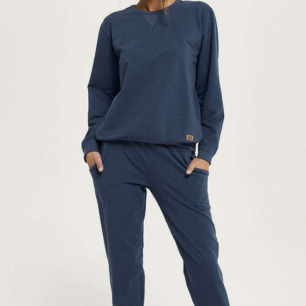 Elegant Italian Leisurewear Set with Textured Accents - Très Elite