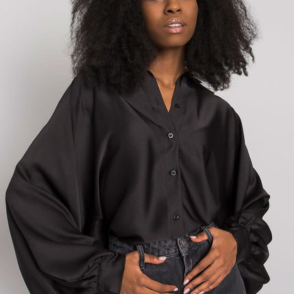 Elegant Italian Long Sleeve Button Up With Flowing Sleeves