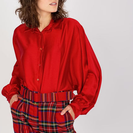 Elegant Italian Long Sleeve Button Up With Flowing Sleeves