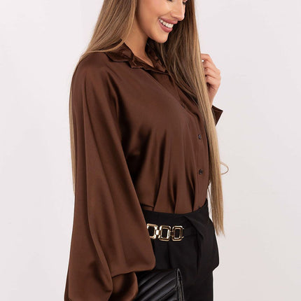 Elegant Italian Long Sleeve Button Up With Flowing Sleeves - Très Elite