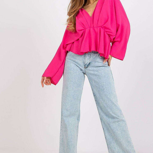 Elegant Italian Oversized Blouse Italy Moda European Design