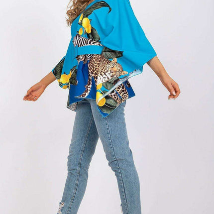 Elegant Italian Style Printed Blouse With Stylish Belt - Très Elite