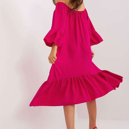 Elegant Italian Summer Frill Dress For Women Lightweight - Très Elite