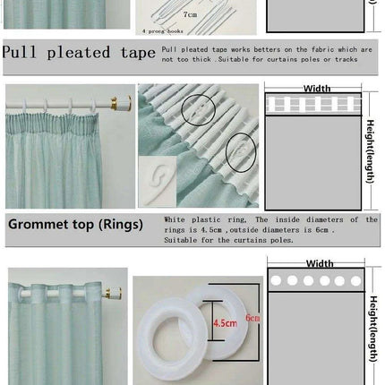 Elegant Japan Linen Striped Window Drapes- Très Elite- Très Elite