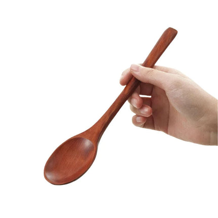 Elegant Japanese Artisan Wooden Soup Spoon with Extended Handle for Fine Dining - Très Elite