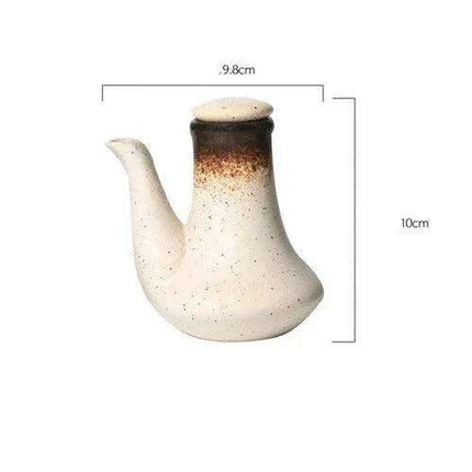 Elegant Japanese Ceramic Jar for Oils and Vinegars - Stylish Culinary Storage Solution - Très Elite