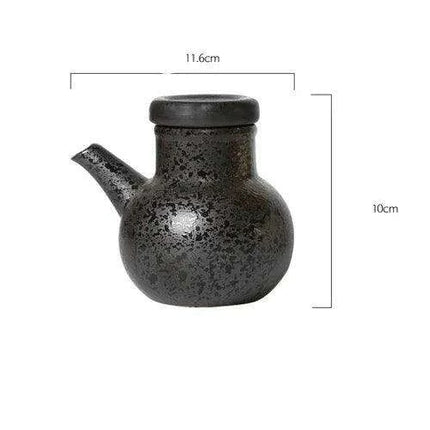 Elegant Japanese Ceramic Jar for Oils and Vinegars - Stylish Culinary Storage Solution - Très Elite
