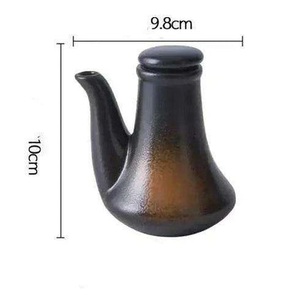 Elegant Japanese Ceramic Jar for Oils and Vinegars - Stylish Culinary Storage Solution - Très Elite