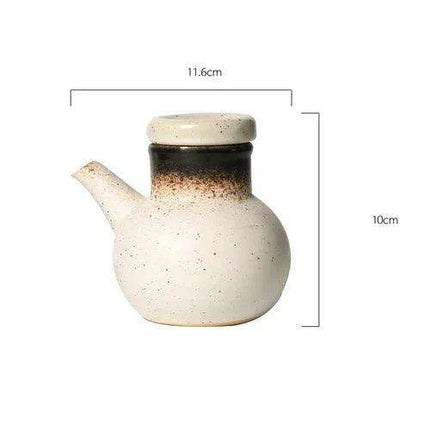 Elegant Japanese Ceramic Jar for Oils and Vinegars - Stylish Culinary Storage Solution - Très Elite