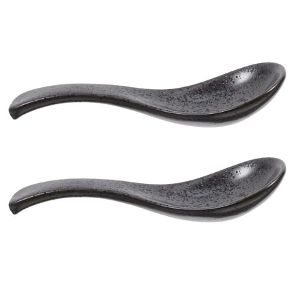 Elegant Japanese Ceramic Spoon for Ramen and Dumplings - A Touch of Sophistication for Every Meal - Très Elite
