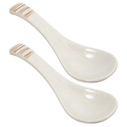 Elegant Japanese Ceramic Spoon for Ramen and Dumplings - A Touch of Sophistication for Every Meal - Très Elite