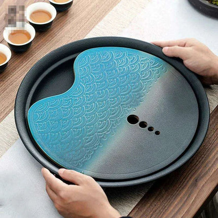 Elegant Japanese Ceramic Tea Tray Set - The Perfect Touch for Culinary Masterpieces - Très Elite