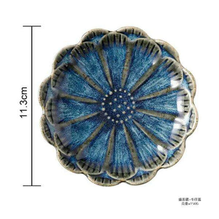 Elegant Japanese Floral Ceramic Sauce Bowl - Perfect for Dipping and Condiment Serving - Très Elite