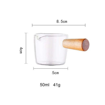 Elegant Japanese-Inspired Borosilicate Glass Serving Pan with Comfortable Handle - Stylish Mini Server for Milk and Sauces - Très Elite