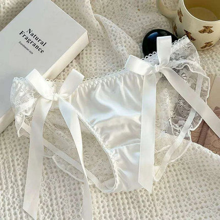 Elegant Japanese-Inspired Lace Mesh Briefs for Young Women - Très Elite